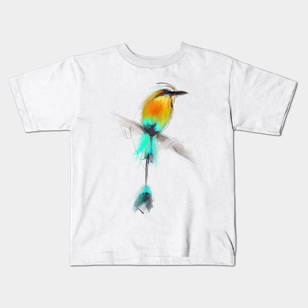bird Kids T-Shirt by lizaplatonova